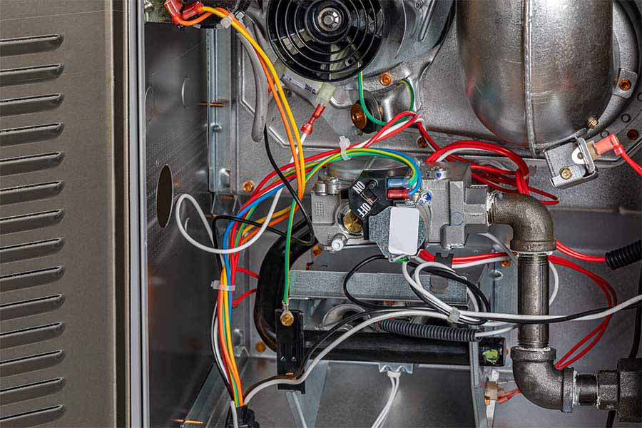 Furnace maintenance in progress