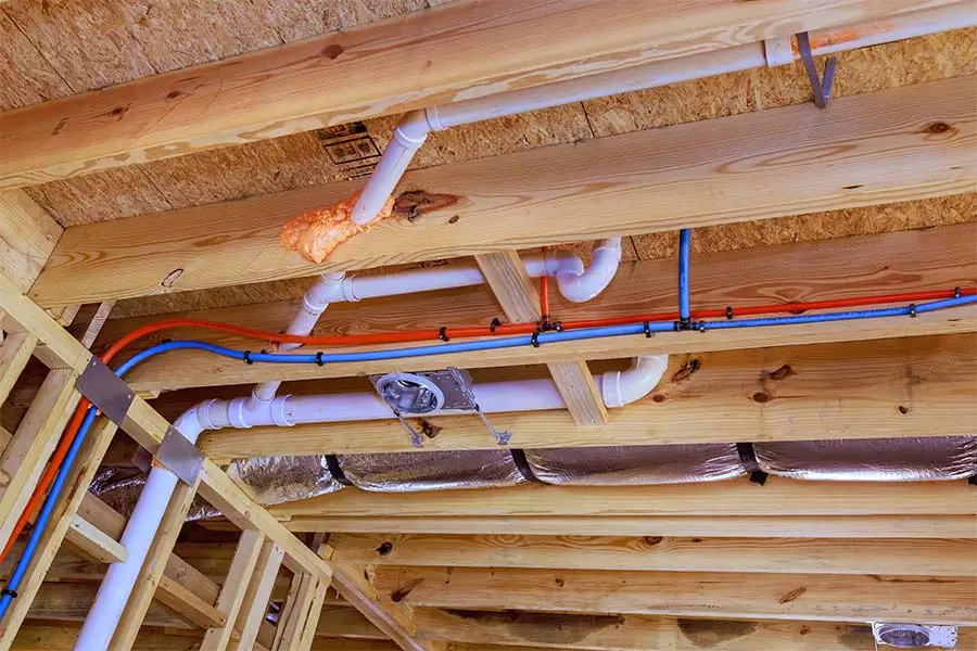 Ongoing new construction plumbing work